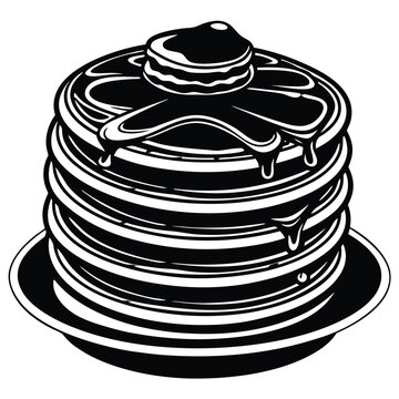recommend clip art: Pancake Stack Vector silhouette.
