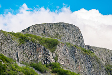 The scenery of Paektu Mountain(Changbai Mountain) in northeast China is an ancient volcanic geological landscape.