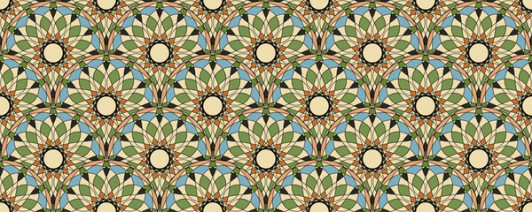 Abstract vector seamless mandala background. Texture in oriental style for design, print, scrapbooking, textiles, packaging, wallpaper