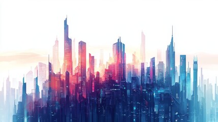 photography of modern panaromic skyline cityscape building 