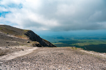 The scenery of Changbai Mountain in northeastern China is an ancient volcanic geological landscape
