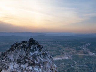Fototapeta premium Paysage depuis le pic saint loup Hérault