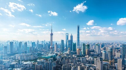 Naklejka premium photography of modern panaromic skyline cityscape building 