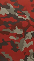 Modern Red Abstract Stylish Camouflage MilitarySeamless  Pattern