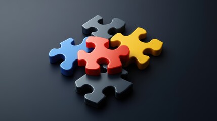 Puzzle. Business strategy, success solution, jigsaw games symbol. Idea metaphor. Creative idea, connection, challenge, partnership, teamwork, match