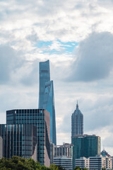 Obraz premium Landmark buildings in Lujiazui, Pudong, Shanghai