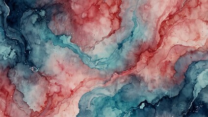 Pink and blue marble watercolor texture