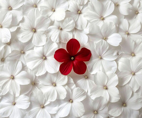 Obraz premium Unique flower come pop from thousands of flowers