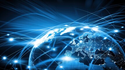 Obraz premium Global Connectivity: This lifestyle leverages fast internet and communication tools to keep digital nomads connected with clients and collaborators across the globe. 