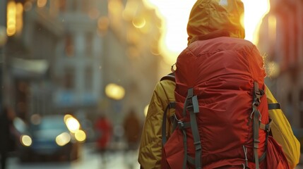 Obraz premium Adventure and Work Balance: Embracing a lifestyle that balances work and adventure, individuals can explore new cities and cultures while fulfilling professional obligations. 