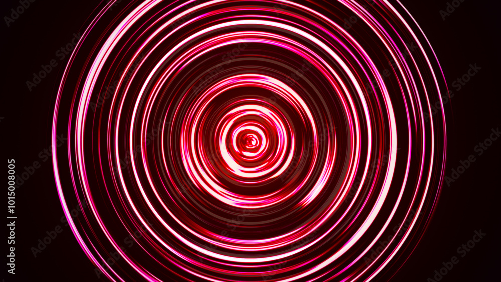 Poster bright led tunnel. colorful effect of colored radial movement. abstract rounded background. colored 
