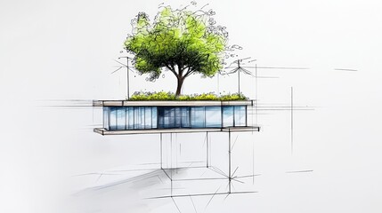 A public library with a rooftop garden and passive heating and cooling systems