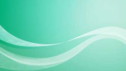 Abstract green background with soft wave patterns and gradient