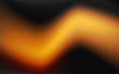 Abstract black and orange light wave background. Gradient mesh effect bright color blend. Blurred fluid colorful mix fluid and grain grunge texture gradation, vector noise blur abstract background