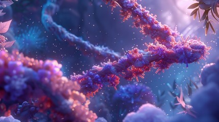 Fototapeta premium Gene Therapy: A technique that replaces or repairs defective genes in individuals, presenting possible cures for genetic conditions like cystic fibrosis. 