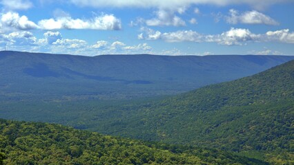 Talimena Scenic Drive, Oklahoma, Arkansas, mountain, clouds, landscape, nature, trees, sky,...