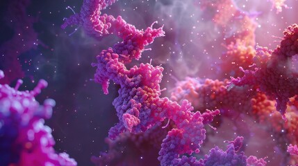 Fototapeta premium Gene Silencing: A powerful technique that silences specific genes, used in research to investigate gene function and in therapeutics to combat diseases such as cancer. 