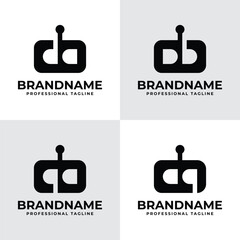 Letters dC da Db qC qa Cq aq Robot Head Logo, for business related to Robot