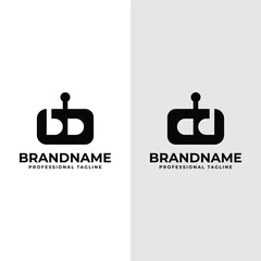 Letters bD Cd ad Robot Head Logo