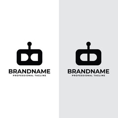 Letters DC Da CD aD Robot Head Logo