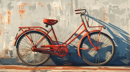 Stylish retro bicycle vector art