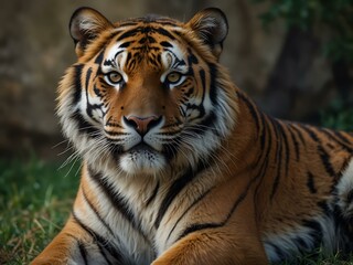 Portrait of a majestic tiger.
