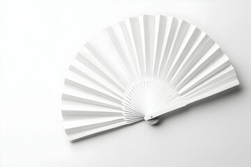 White Paper Fan on White Background - Illustration