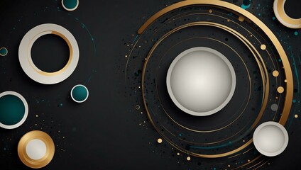 Premium background with circles and round elements; vector design.