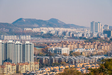 Fototapeta premium Part of the urban area of ​​Nanjing, the capital of Jiangsu Province, China.