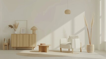 Minimalist Cyber Monday Banner for Home Decor Retailer Featuring Stylish Furniture Pieces