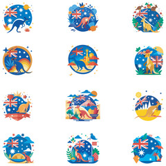 Fototapeta premium Australia Day vector illustration
