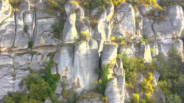 Amazing cliffs in National Historical and Archaeological Reserve Madara. near Shumen, Bulgaria.