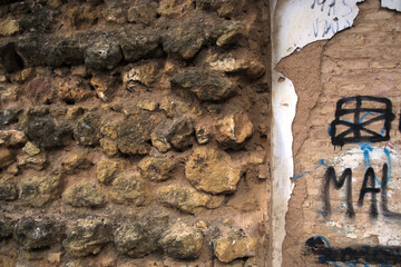 Detail of an ancient derelict convent in Seville, Carmona