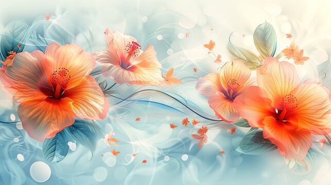 Simple Design on Floral Background - an elegant and charming visual. The simple yet beautiful design stands out against the lovely floral backdrop.
