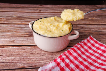 Thanksgiving Table Set with Mashed Potatoes to Celebrate the Joy of Family and Friends Coming Together