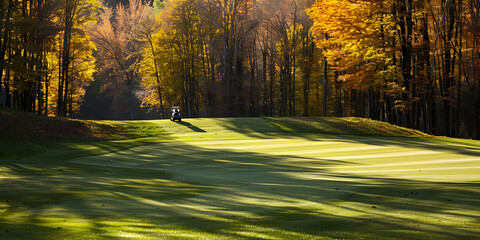 Tee Time Journey: Golfer in Motion:background image