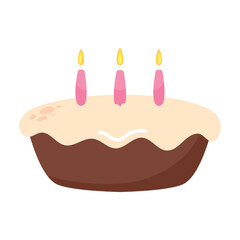 cute birthday cake and candles