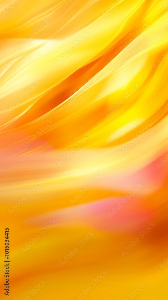 Poster vibrant abstract yellow and pink waves create a warm and dynamic background.