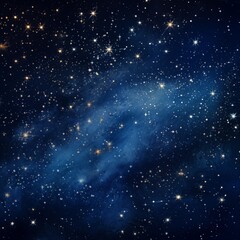 Obraz premium A starry night sky with twinkling stars on a dark blue background.generative ai illustration