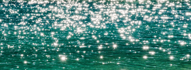 A shimmering water surface background