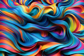 Obraz premium abstract gradient colorful background liquid flowing acrylic paints