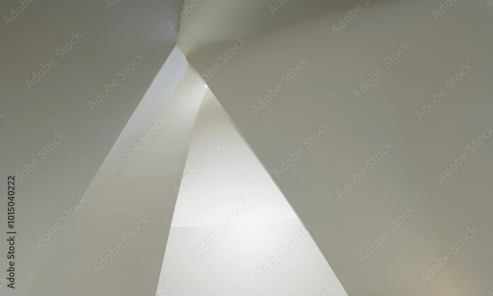 Aufkleber geometric white planes create abstract architectural depth and space.