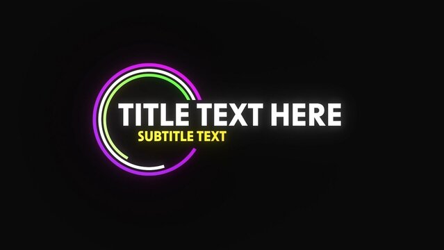 Bright Animated Text Lower Third with Title & Subtitle