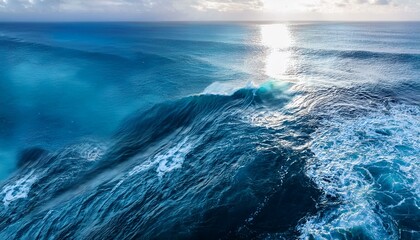 Fototapeta premium Sea surface aerial view