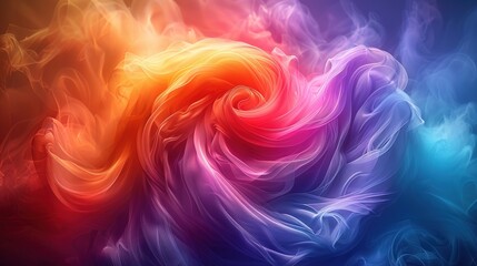Fototapeta premium Minimalist Design on Rainbow Background - a captivating and vibrant visual. The minimalist style on the colorful rainbow backdrop creates an enchanting and lively scene.