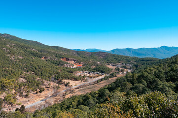 Plateau Mountain Scenery Under Blue Sky