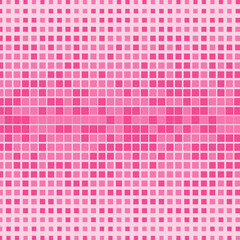 Vibrant pink mosaic grid abstract pixel pattern with a soft gradient fading horizontally
