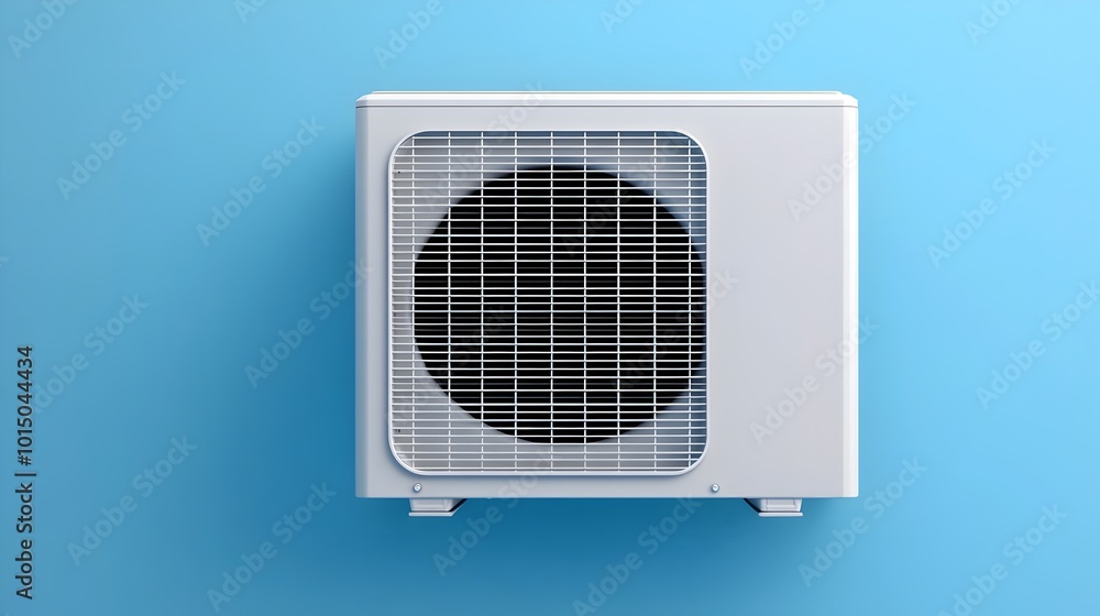 Poster detailed technical view of the inner workings of an air conditioning evaporator coil a key component