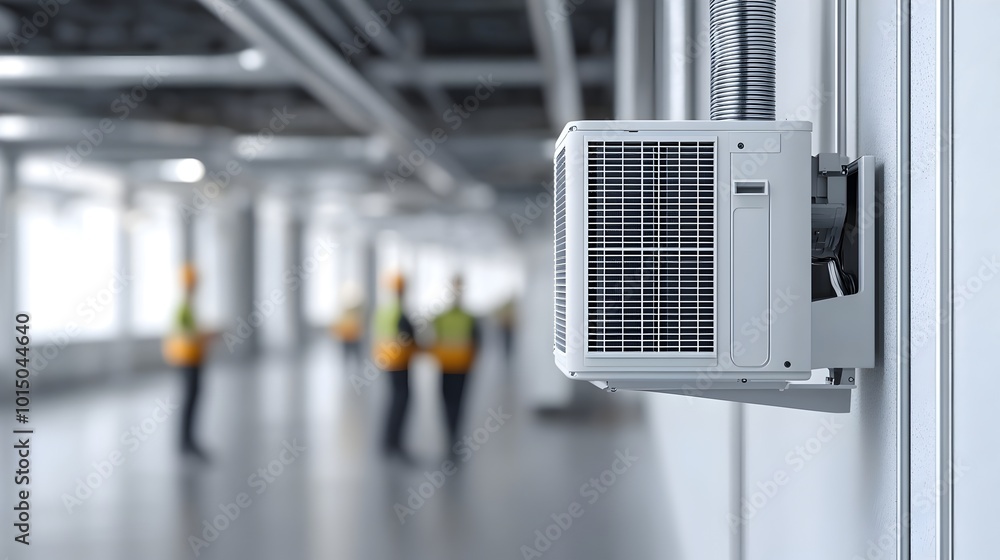 Poster replacing the air filter in an air conditioning unit to maintain proper ventilation air flow and ind
