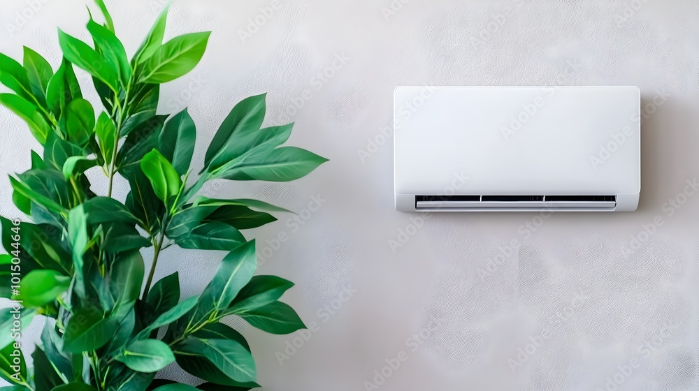 Poster intelligent home air conditioning system with automated climate control connected devices and integr